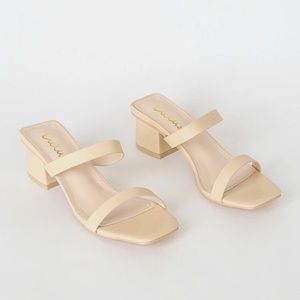 Fallyn Naked Vanilla Mules | Lulus | Size 8